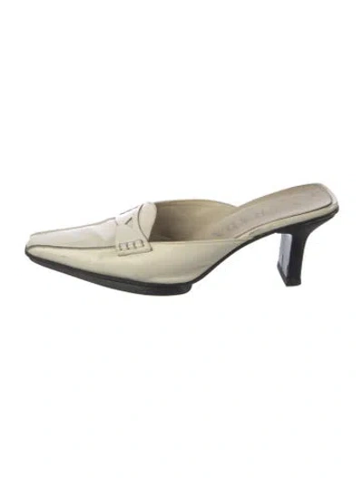 Pre-owned Prada Leather Mules In Black