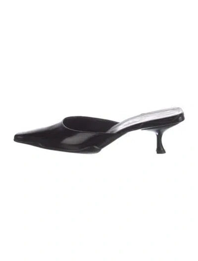 Pre-owned Prada Leather Mules In Black