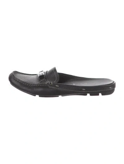 Pre-owned Prada Leather Mules In Black