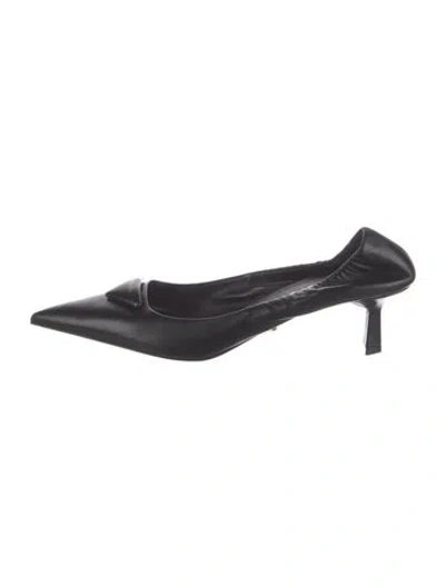 Pre-owned Prada Leather Mules In Black