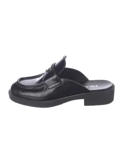 Pre-owned Prada Leather Mules In Black