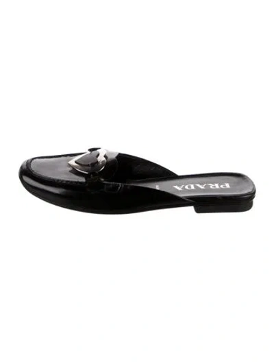 Pre-owned Prada Leather Mules In Black