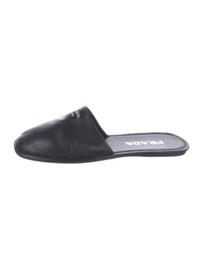 Pre-owned Prada Leather Mules In Black