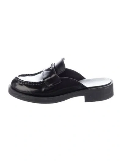 Pre-owned Prada Leather Mules In Black