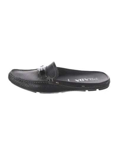 Pre-owned Prada Leather Mules In Black