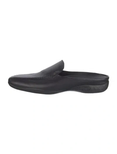 Pre-owned Prada Leather Mules In Black