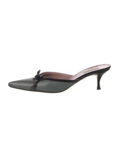 Pre-owned Prada Leather Mules In Black