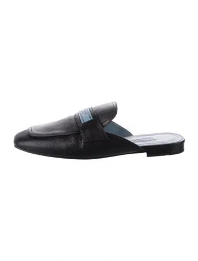 Pre-owned Prada Leather Mules In Black