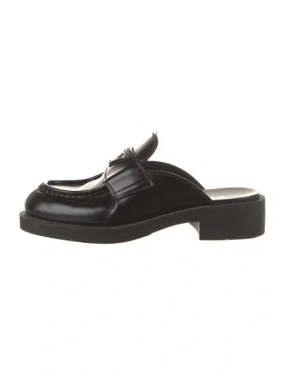 Pre-owned Prada Leather Mules In Black