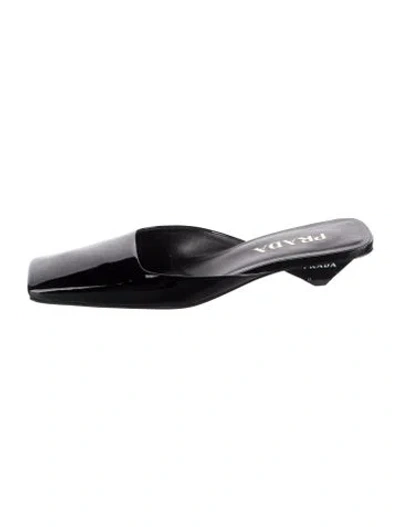 Pre-owned Prada Leather Mules In Black