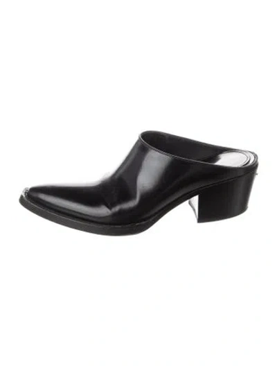 Pre-owned Prada Leather Mules In Black