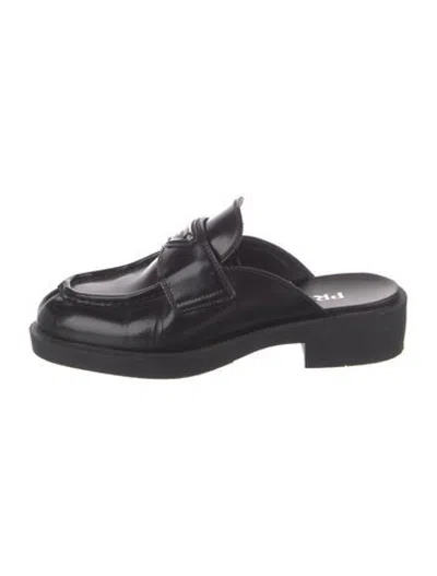 Pre-owned Prada Leather Mules In Black