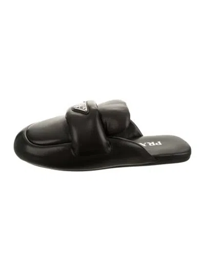 Pre-owned Prada Leather Mules In Black