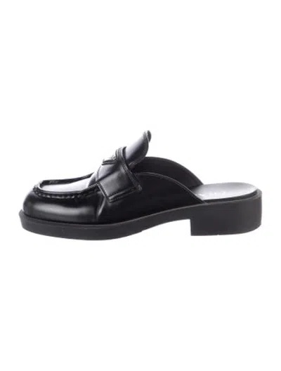 Pre-owned Prada Leather Mules In Black