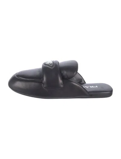 Pre-owned Prada Leather Mules In Black