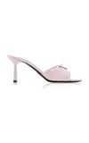 Prada Pink Logo Heeled Sandals In Pink