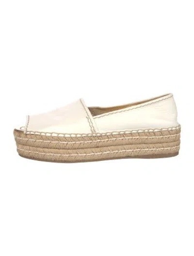Pre-owned Prada Leather Mules In White
