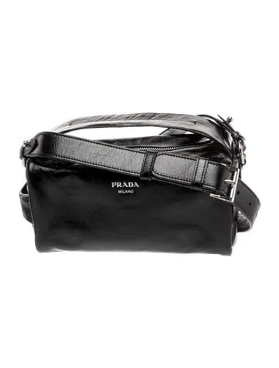 Pre-owned Prada Leather Nappa Leather Shoulder Bag In Black