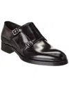 Prada Leather Oxford In Black