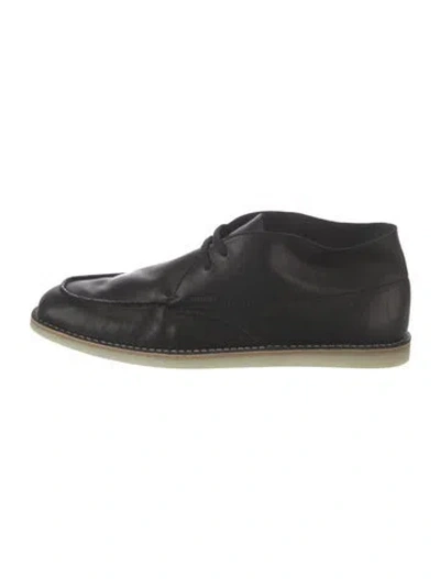 Pre-owned Prada Leather Oxfords In Black