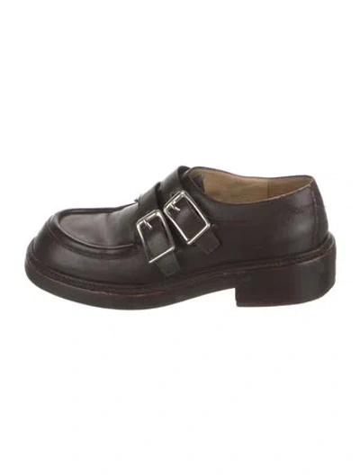 Pre-owned Prada Leather Oxfords In Brown