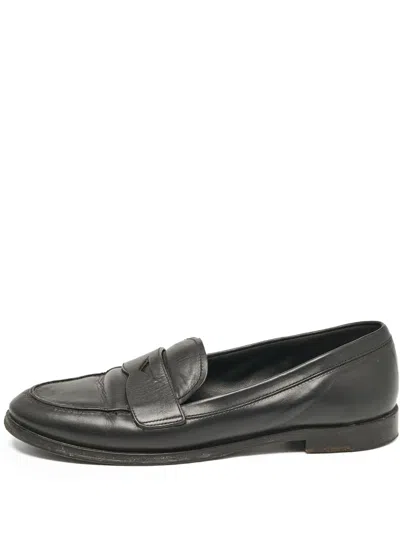 Pre-owned Prada Leather Penny Loafers