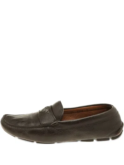 Pre-owned Prada Leather Penny-strap Loafers
