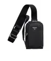 Prada Leather Phone Case In Black