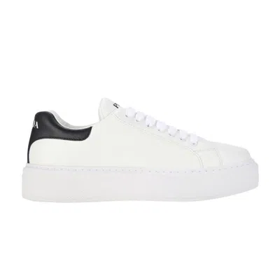 Pre-owned Prada Leather Platform 'white Black'