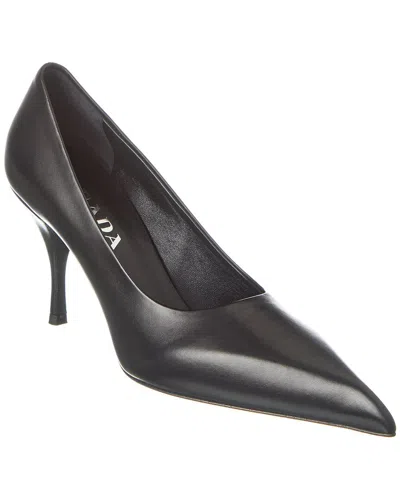 PRADA PRADA LEATHER POINTY-TOE PUMP