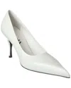 Prada Leather Pumps With Pointed Toe And Stiletto Heel In White
