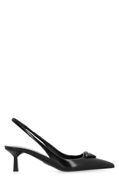 Prada Leather Pointy-toe Slingback