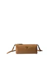 Prada Leather Pouch In Caramel