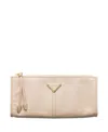 Prada Leather Pouch In Neutral