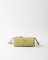 Prada Leather Pouch In Pistachio Green
