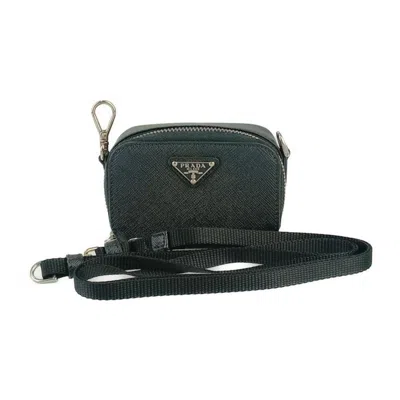 Pre-owned Prada Leather Pouch () In Black