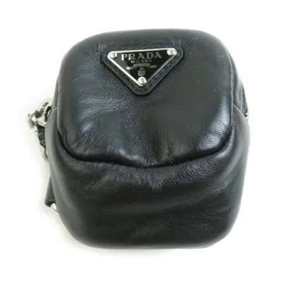 Pre-owned Prada Leather Pouch () In Black