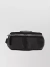 Prada Leather Pouch With Detachable Strap And Silver-tone Hardware