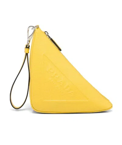 Prada Leather  Triangle Pouch