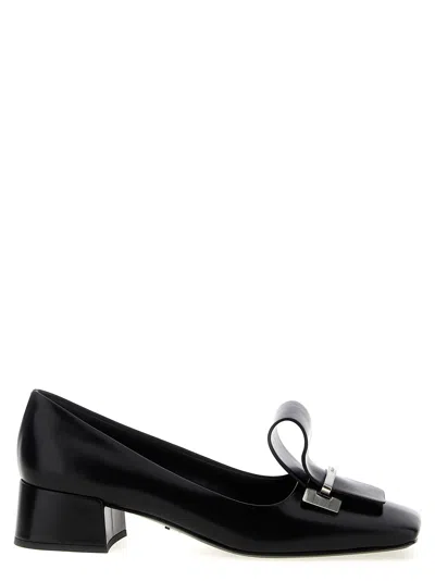 Prada Women Leather Pumps In Black