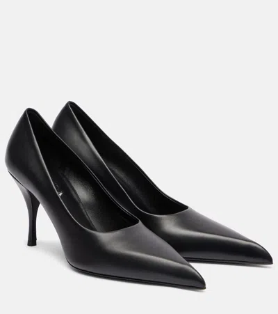 Prada Leather Pumps In Black