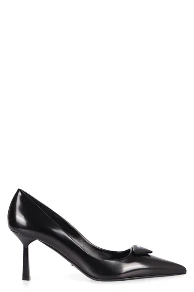 Prada Leather Pumps In Black