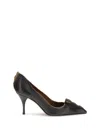 Prada Leather Pumps In Black
