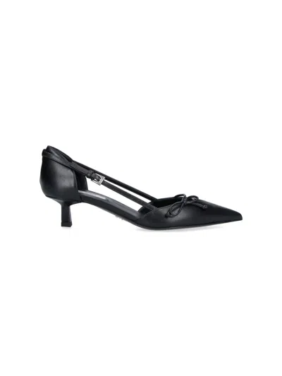 Prada Leather Pumps In Black
