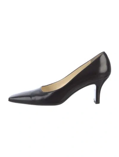 Pre-owned Prada Leather Pumps In Black