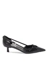 Prada Leather Pumps In Black