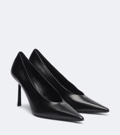 Prada Pumps Pointed Toe Smooth Finish Stiletto Heel In Black