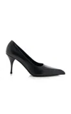 Prada 85 Pointed-toe Calf Leather Pumps In Black