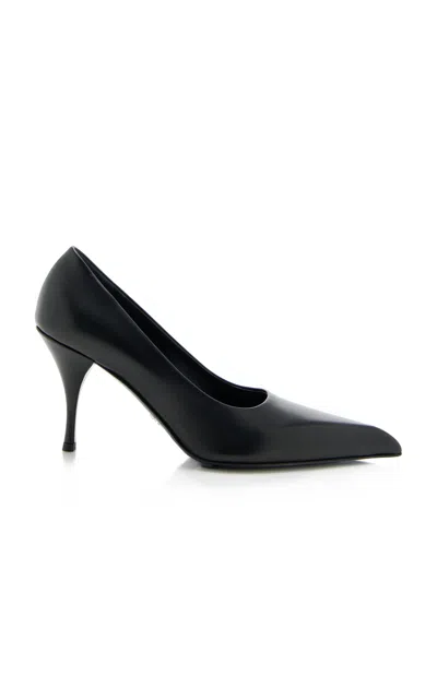 Prada Leather Pumps In Black