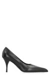 Prada 85 Pointed-toe Calf Leather Pumps In Black
